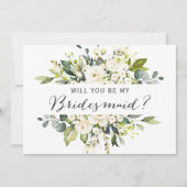 Word mijn witte rozen Floral Bouquet Kaart (Voorkant)