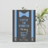 Word mijn zuiger - blauwe Stropdassen Kaart (Staand voorkant)