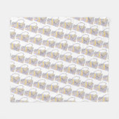 Word-Mok koffie Fleece Deken (Voorkant (Horizontaal))