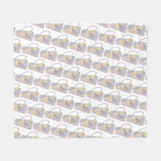 Word-Mok koffie Fleece Deken (Voorkant (Horizontaal))