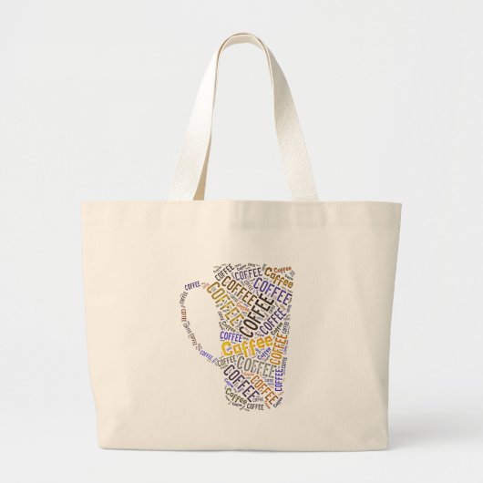 Word-Mok koffie Grote Tote Bag (Voorkant)