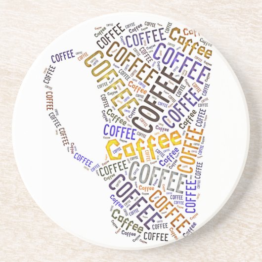 Word-Mok koffie Zandsteen Onderzetter (Voorkant)