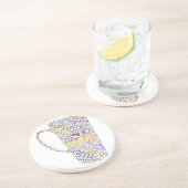 Word-Mok koffie Zandsteen Onderzetter (Zijkant)