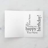 Word Mushroom Birthday Card Kaart (Binnen)