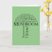 Word Mushroom Birthday Card Kaart (Gele Bloem)