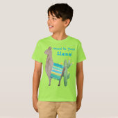 Word naar je Llama Boys Green T shirt (Voorkant volledig)