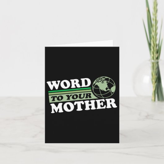 Word naar je moeder aarde om alles te redden kaart (Voorkant)