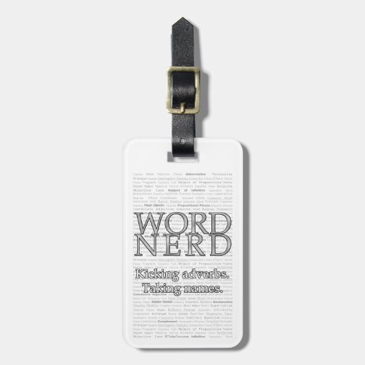 Word Nerd Bagagelabel (Voorkant verticaal)