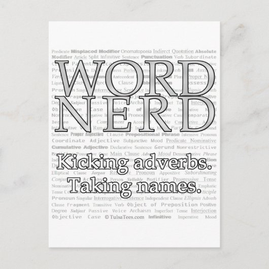 Word Nerd Briefkaart (Voorkant)