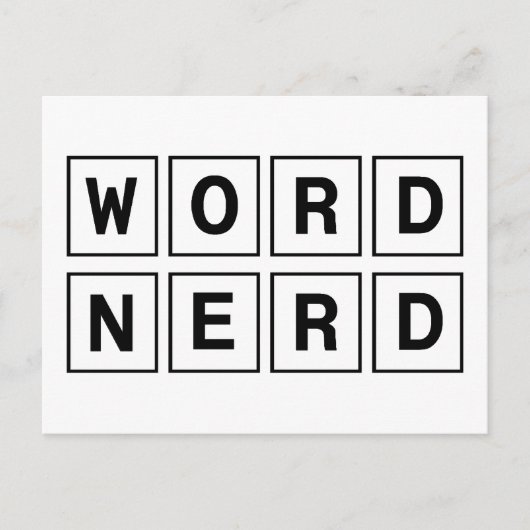 Word Nerd Briefkaart (Voorkant)