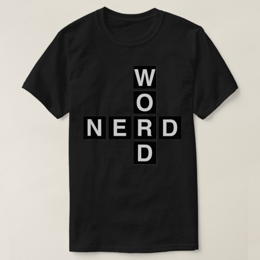 Word Nerd Crossword Puzzle Jigzaag Mannen Vrouwen T-shirt (Design voorkant)