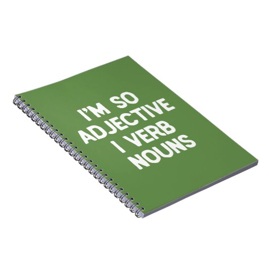 Word Nerd Grappig Engels Taal Humor Wordplay Notitieboek (Rechterzijde)