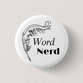 Word Nerd knop voor schrijvers en lezers Ronde Button 3,2 Cm