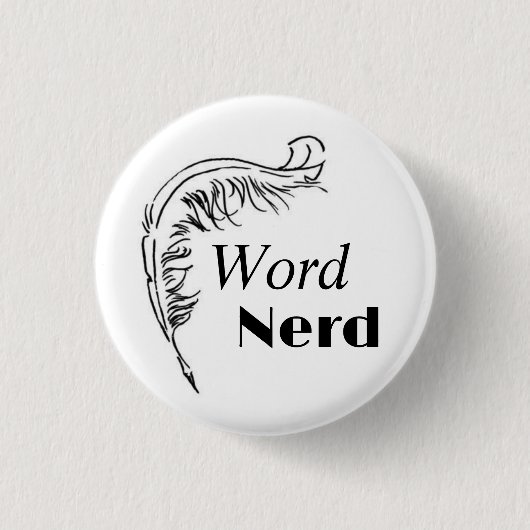 Word Nerd knop voor schrijvers en lezers Ronde Button 3,2 Cm (Voorkant)