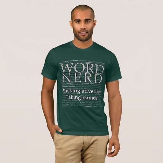 Word Nerd-Shirten T-shirt (Voorkant volledig)