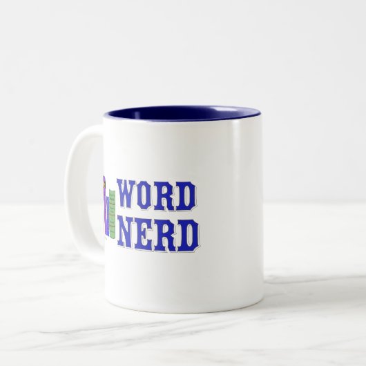 Word Nerd Tweekleurige Koffiemok (Voorkant links)