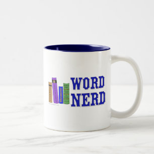 Word Nerd Tweekleurige Koffiemok