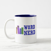 Word Nerd Tweekleurige Koffiemok (Links)