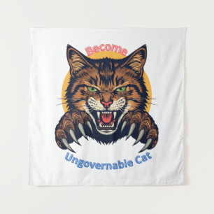 Word Niet Bestuurdbaar Kat Wandkleed