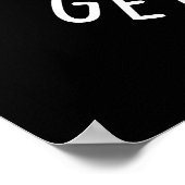 Word niet boos Get Leaven Grappig Deeg Pun Donker  Poster (Hoek)