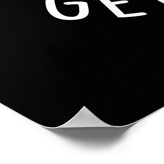 Word niet boos Get Leaven Grappig Deeg Pun Donker  Poster (Hoek)