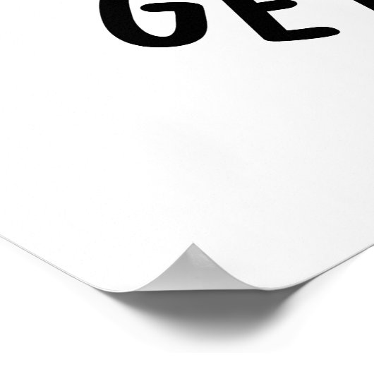 Word niet boos Get Leaven Grappig Deeg Pun Poster (Hoek)