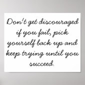 Word niet ontmoedigd Poster (Motivatationeel) (Voorkant)