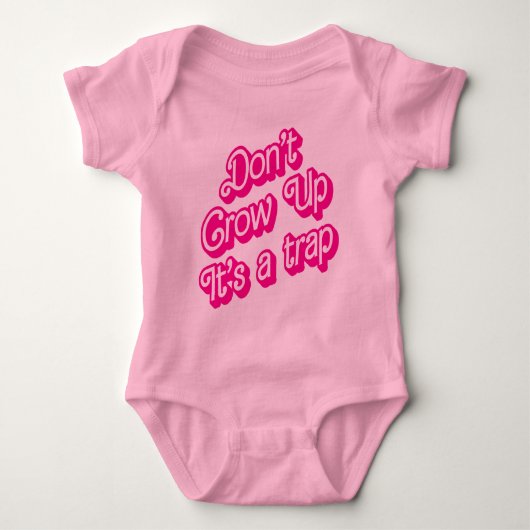 "Word niet volwassen, het is een val" Romper (Voorkant)