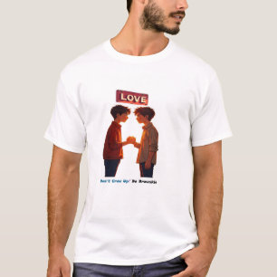 Word niet volwassen met nostalgische liefde t-shirt