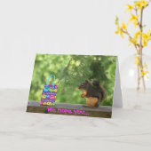 Word nou eekhoorn kaart (Gele Bloem)