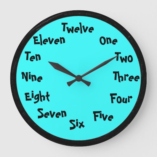 Word-nummers wandklok (Voorkant)