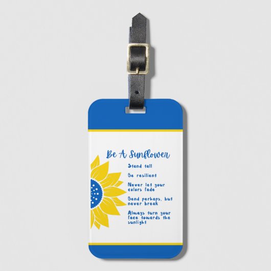 Word Oekraïnse kleuren zonnescherm Bagagelabel (Voorkant (verticaal))