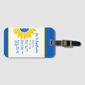Word Oekraïnse kleuren zonnescherm Bagagelabel (Voorkant (horizontaal))