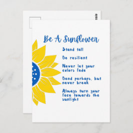 Word Oekraïnse kleuren zonnescherm Briefkaart