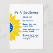 Word Oekraïnse kleuren zonnescherm Briefkaart (Voorkant)