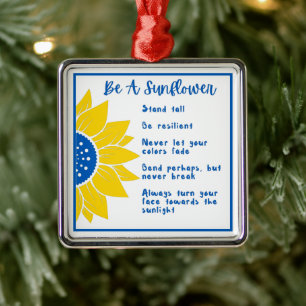 Word Oekraïnse kleuren zonnescherm Metalen Ornament