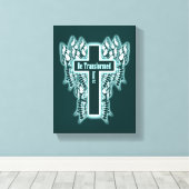 Word omgevormd - Romeinen 12:2 Canvas Afdruk (Insitu (Houten vloer))