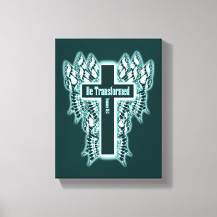 Word omgevormd - Romeinen 12:2 Canvas Afdruk