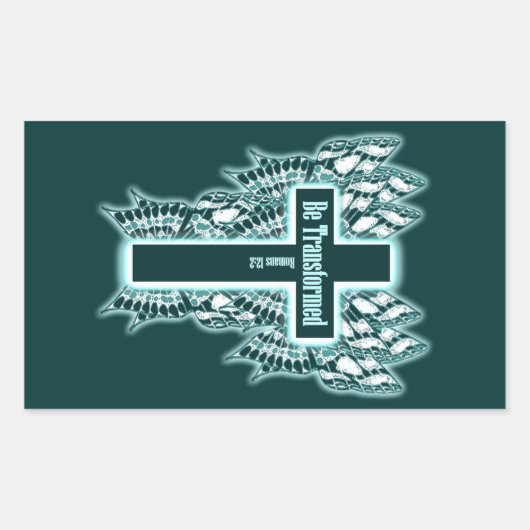 Word omgevormd - Romeinen 12:2 Rechthoekige Sticker (Voorkant)