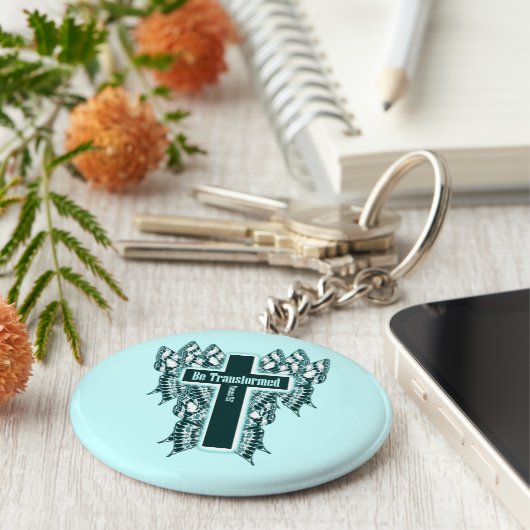 Word omgevormd - Romeinen 12:2 Sleutelhanger (Zijkant)