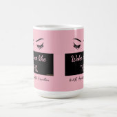 Word omhoog als deze wimpers mok met douanekleur (Center)