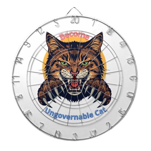 Word Onbeheersbare Kat Dartbord (Voorkant)