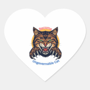 Word Onbeheersbare Kat Hart Sticker