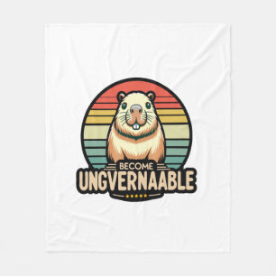 Word Onbestuurbaar Baby Moo Deng Funny Gezegde Lon Fleece Deken