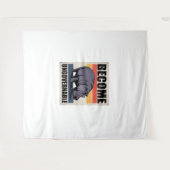 Word onbestuurbaar Grappig Baby Hippo Moo Deng Lon Wandkleed (Voorkant (horizontaal))