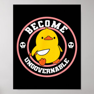 Word onbestuurbaar Grappig Eend Mes Grappig Eend M Poster