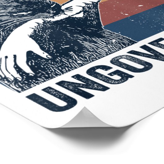 Word Onbestuurbaar - Zwarte Kat Bijt Hand Grappig Poster (Hoek)