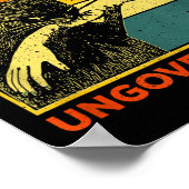 Word Onbestuurbaar - Zwarte Kat Bijt Hand Grappig Poster (Hoek)