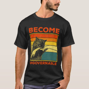 Word Onbestuurbaar - Zwarte Kat Bijt Hand Grappig T-shirt