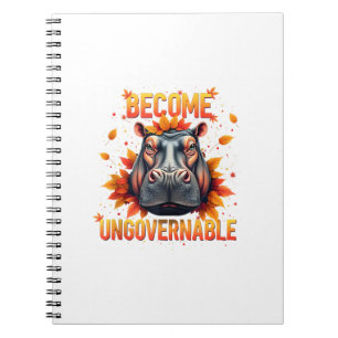 Word Onbestuurbare Grappige Baby Hippo Moo Deng Ma Notitieboek